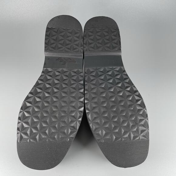 Sunsteps Men’s 9.5 Black Leather Slip On Hand Woven Fisherman Sandals Casual GUC - Picture 4 of 9